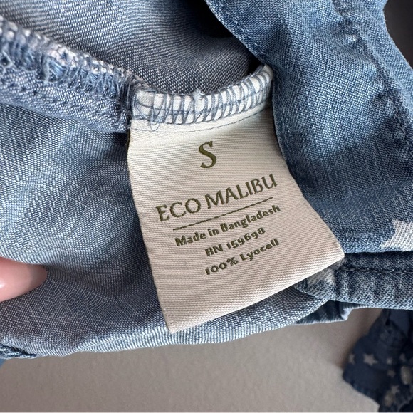 Eco Malibu Star Patterned Chambray Shirt - Picture 4 of 7